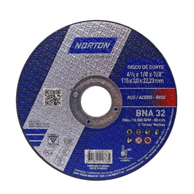 Disco de Corte BNA32 Norton 4 1/2" x 1/8" x 7/8" (66252832192)