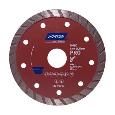 Disco de Corte Diamantado Turbo Norton Pro 4 1/2" x 7/8" (70184624365)