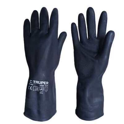Guante Latex Truper GU-352 Flocado Negro Talla M (14266)