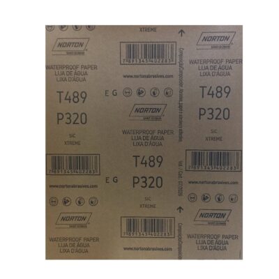Lija al Agua T489 Xtreme Grano 320 Norton 9" x 11" (63642545904/69957344285)