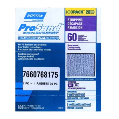 Lija al Seco A259 en Pliego Grano 60 Prosand 9" x 11" (7660768175)