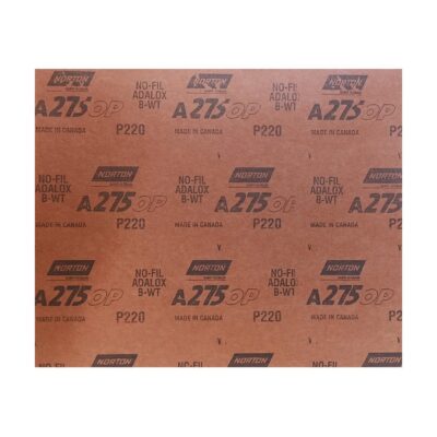 Lija al Seco A275 Grano 220 en Pliego Norton 9" x 11" (5539534941)