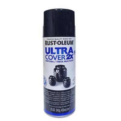 Spray Ultracover 2X Negro Brillante Rust Oleum 340gr (262097)