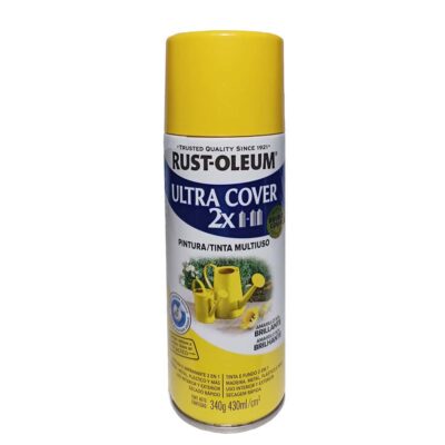 Spray Ultracover 2X Amarillo Sol Brillante Rust Oleum 340gr (262158)