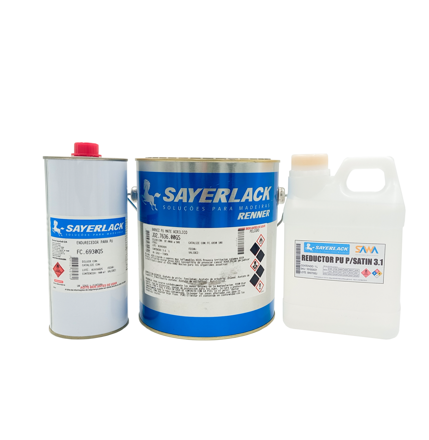 Barniz Poliuretano Acrilico Sayerlack Mate 2UG para Maderas en Interior 4:1:1 (JO2.7636.00)