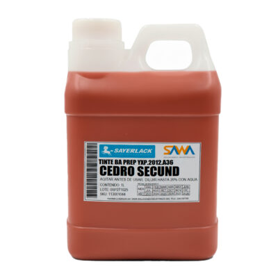 Tinte Color Cedro Base Agua Sayerlack para Madera en Interior y Exterior (YXP.2012.A36) 1L