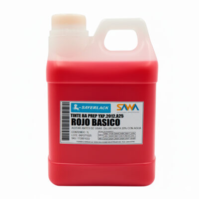 Tinte Rojo Base Agua Sayerlack para Madera en Interior y Exterior (YXP.2012.A25) 1L