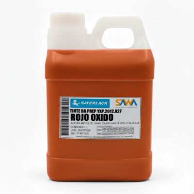 Tinte Color Rojo Oxido Base Agua Sayerlack para Madera en Interior y Exterior (YXP.2012.A27) 1L