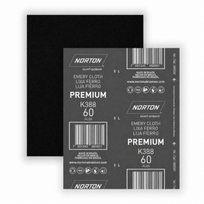 Lija Premium K388 para Fierro Grano 60 Norton 9" x 11" (8834110362)