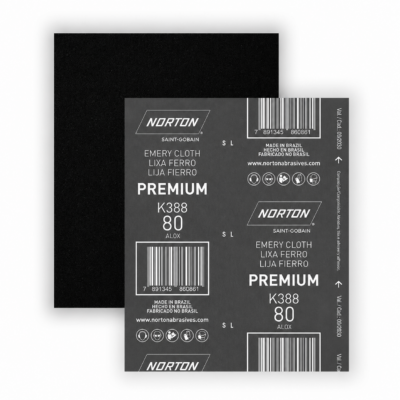 Lija Premium K388 para Fierro Grano 80 Norton 9" x 11" (8834110361)