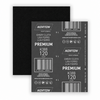 Lija Premium K388 para Fierro Grano 120 Norton 9" x 11" (8834110359)